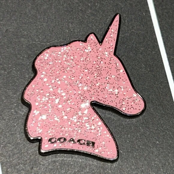 Brand New Coach Glitter Dinosaur & Dog & Unicorn Pin Badge Logo Japan - Picture 2 of 11